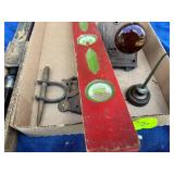 Vintage Door Knobs, Wooden Level, and Soldering Ir