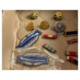 U.S. Military Pins and Badges with Ribbon Bars