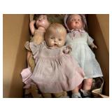 Three Composition Baby Dolls in Vintage Outfits