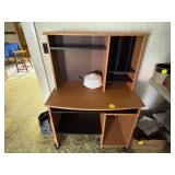 Computer Desk With Hutch and Storage, 36in X 19in