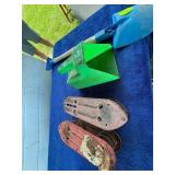 Vintage Bounce Shoes, Green Feed Scoop, and Blue P