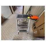 Two-Step Folding Ladder, 22 Inches Tall, Metal wit