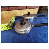 2 Carrolltonware Stainless Steel Pots with Lids