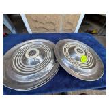 4 Believed to Be Pontiac Steel Hubcaps with Logo C