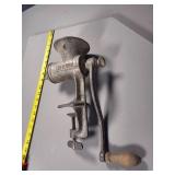 Universal Manual Hand-Crank Meat Grinder with Clam