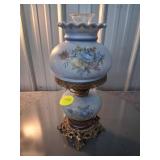 Gone with the Wind Style Electric Lamp with Floral