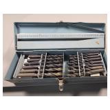 Metal Index Box with Assorted Twist Drill Bits