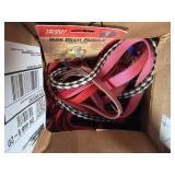 Box of Pet Leashes and Travel Accessories