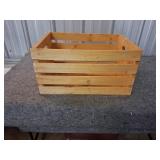 Wooden Slatted Crate, 17x12.5x9.5 Inches