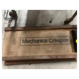 Vintage Wooden Mechanics Creeper with Padded Headr