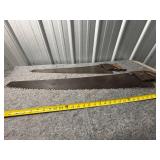 Hand Saws with Wooden Handles and Measuring Tool