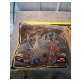 Embroidered Decorative Pillows with Scenic Designs