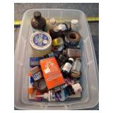 Miscellaneous Containers and Bottles in a Plastic