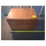 Wooden VHS Storage Cabinet with Hinged Doors