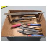 Wood Carving Tools and Files in Cardboard Box