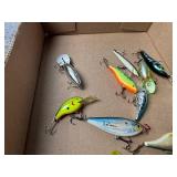 Flat of Assorted Fishing Lures in Varied Styles an