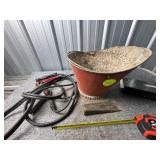Rust-Colored Coal Bucket with Jumper Cables and Me