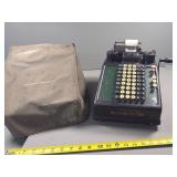 Burroughs Portable Adding Machine with Protective