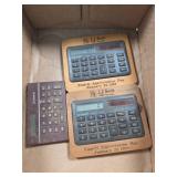 Three Vintage Promotional Calculators, Including S
