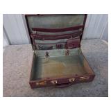 Leather Business Briefcase with Built-In Combinati