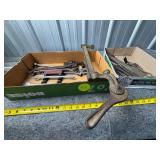 Old Clamp, Pipe Wrench, and Hand Tools