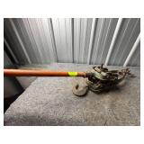 Steel Cable Come Along with Hook and Orange Wooden