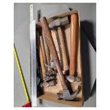Hammers and Hand Tools with Wooden and Metal Handl