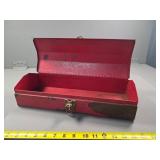 Red Metal Tool Box with ACE Hardware Logo and Latc
