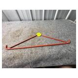 Gamebrule Stick Red Metal Rod with Curved Ends