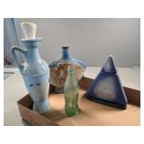 Decorative Ceramic Bottles and Green Coca-Cola Gla