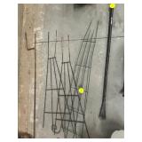 3 Metal Garden Trellises with Spiral Base Accents
