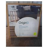 Two Origin21 Kurpa Round Accent Tables, Natural Wo
