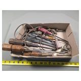 Hand Tools Including Files, Screwdrivers, and Test