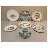 7 Texas Souvenir Plates