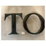 T & O Painted Brass Letters