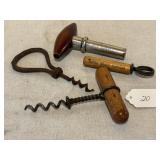 4 Corkscrews with Advertising on 2