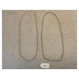 Sterling Silver Curb Italian & Rope Necklaces