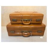 2 Boretz NYC Leather Suitcases