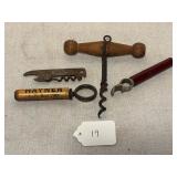 4 Corkscrews with Advertising on 2