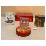 5 Tobacco and Candy Tins