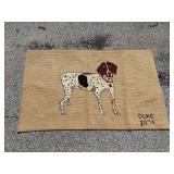 1976 Hooked Rug of "Duke" the Dog