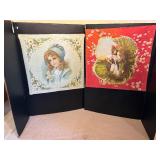 2 Victorian Prints on Fabric