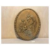 Cast Iron Oval Medallion Wall Plaque