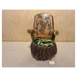 Small Homemade Rustic Log Chair