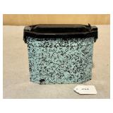 Blue & Black Enamel Lunch Box