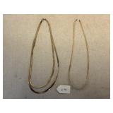 2 Serpentine Necklaces, Single is Sterling