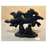 Cast Iron Running Horses Doorstop