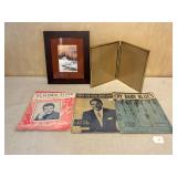 Books, Print and Picture Frame