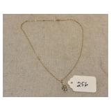 3, .05 Lab Grown Emeralds w/ 10K Chain