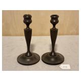 Pair of Wooden Candlesticks